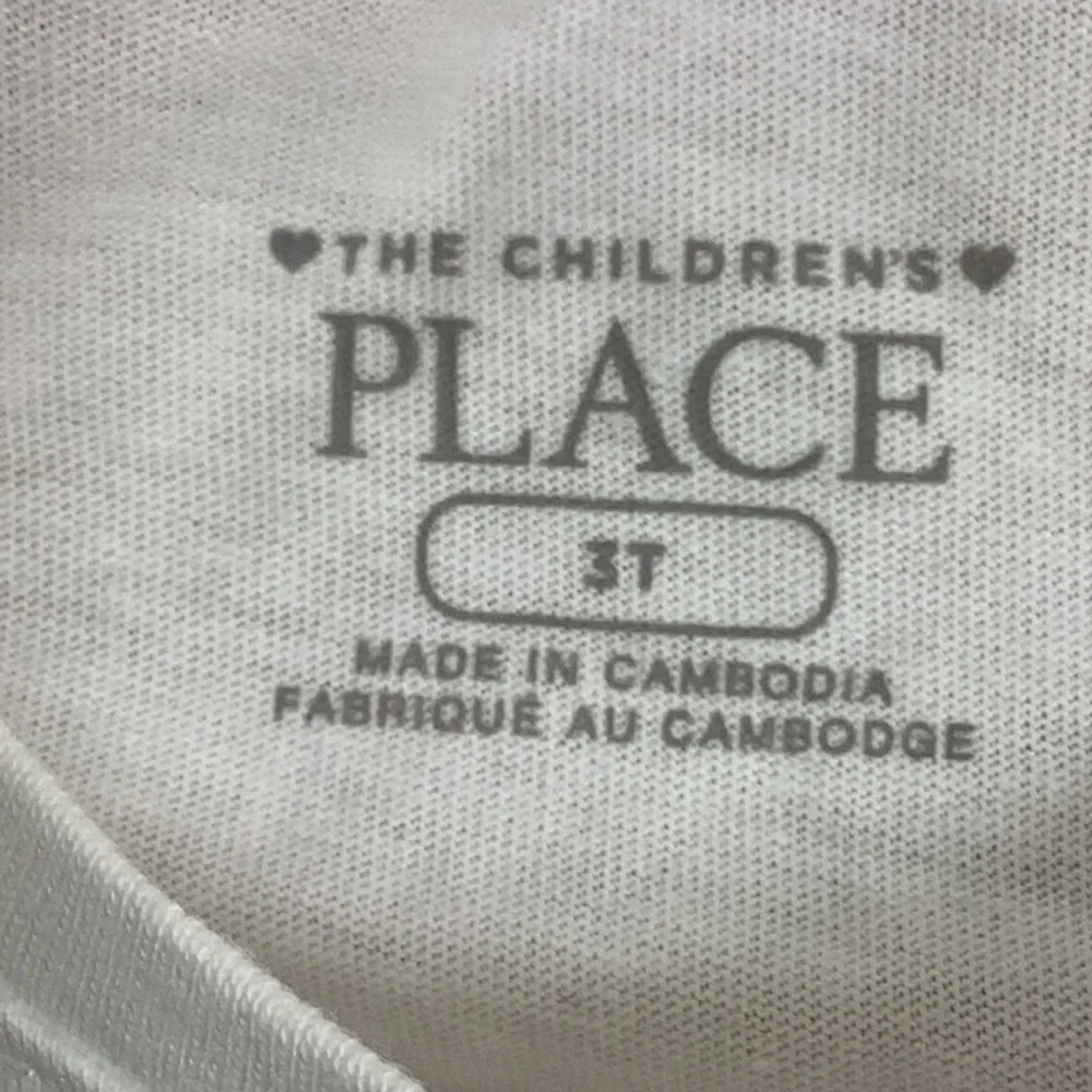 The Children’s Place Pink Gold Glitter Bling Number Two White Birthday Tee Shirt
